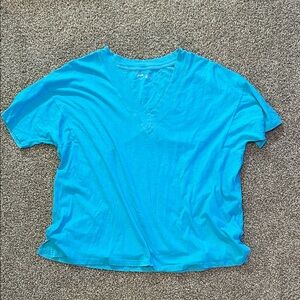 Aerie Vibrant Blue V-Neck T-Shirt